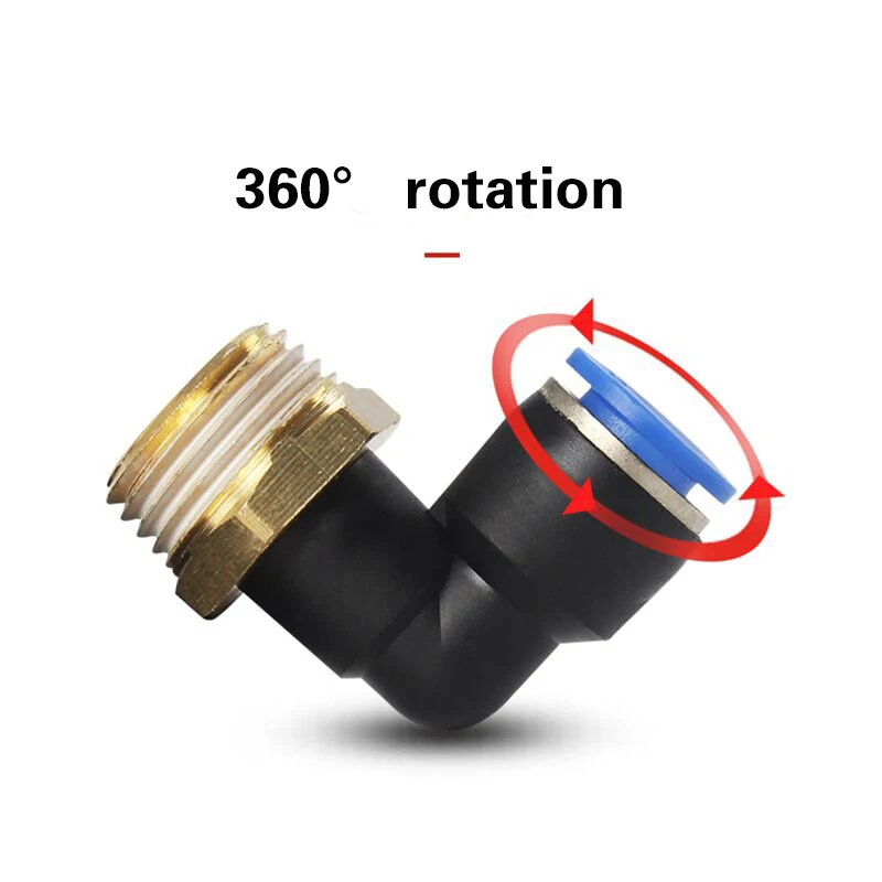 10PCS PL Filettato Gomito Pneumatico Connettore Rapido del Tubo Lato Connettore Tubi Componenti Pneumatici 4-16mm PL6-01 PL8-02 PL12-03