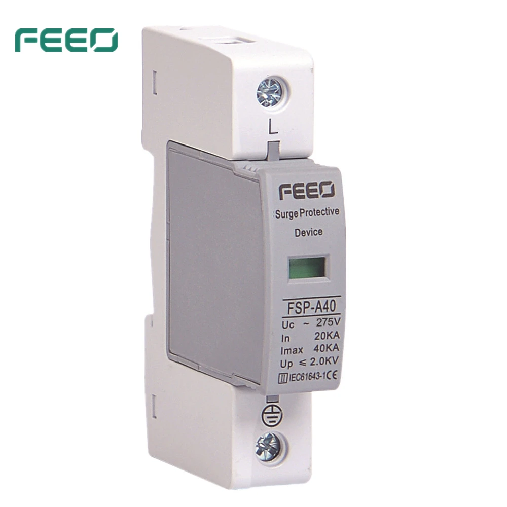 FEEO FSP-A40 surge voltage protection 1P 2P 3P 4P SPD Arrester Low Voltage House 275/385/420VAC