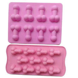 2shape Sexy Penis Silicone Mold Ice Cube Tray Dick Cake Chocolate Soap Candle Mould Mini Ice Form Birthday Cake Decoration Tools