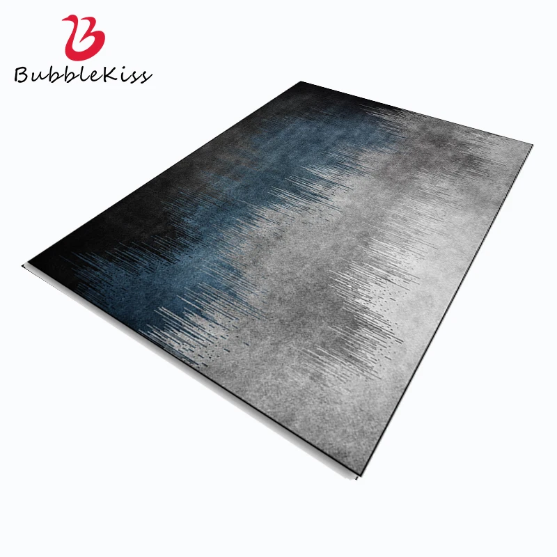 Bubble Kiss Nordic Style Customized Carpet In The Living Room Abstract Blue Gray Gradient Pattern Bedroom Rug Non-Slip Floor Mat