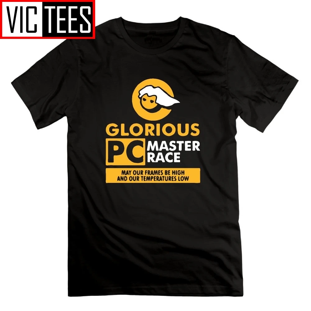 Glorious PC Gaming Master Race T-Shirts Creative Design Short-Sleeved Tees Men's O-Neck Men T Shirts 100% Cotton