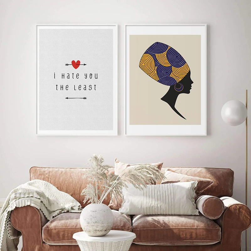 Indian Portrait Watercolor Feather Wall Art Canvas Painting Nordic Quote Posters And Prints Wall Pictures For Living Room Decor