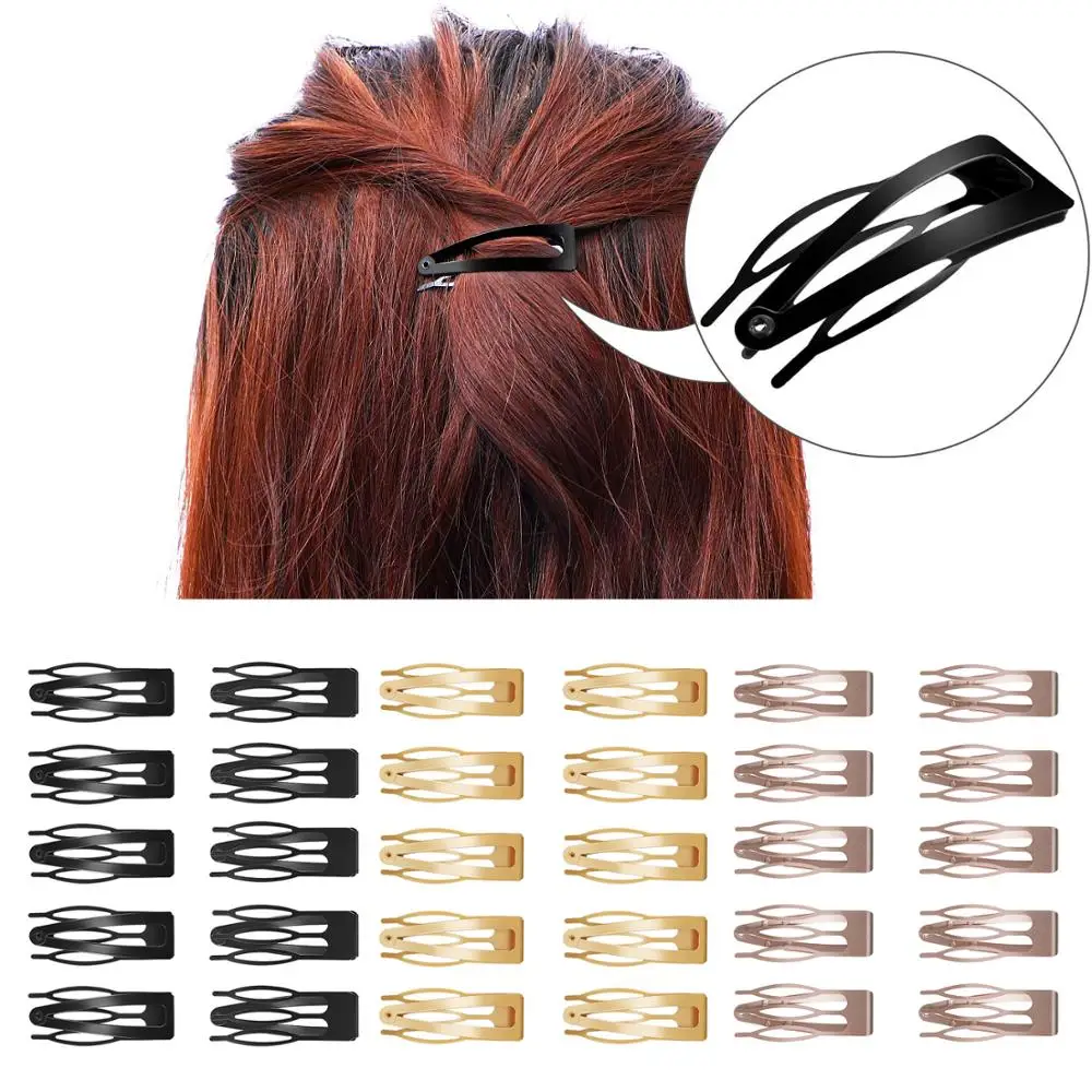 10Pcs Double Grip Hair Clip Metal Snap Button Hair Clip Hair Styling Tool Ladies Hair Styling Tool Accessories