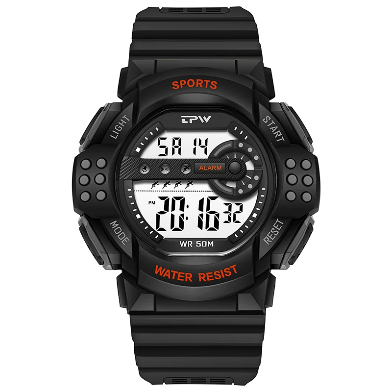 Simple Tactical Watch 5ATM Water Resistant 51mm Large Dial Fashionable Sport Style