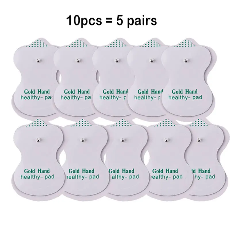 

10Pcs Reusable TENS Unit Patches Pad Messager Electrode Pads Self Adhesive Replacement Tens Non-woven Fabric Physical Therapy