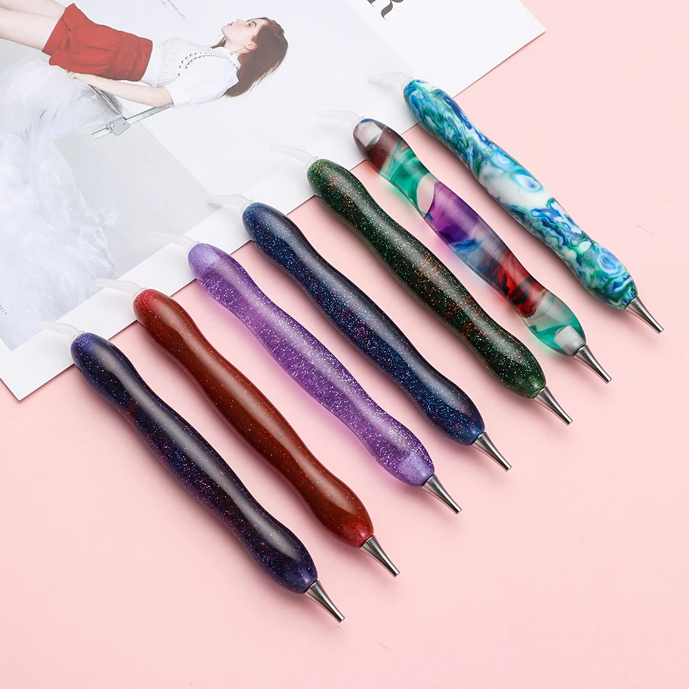 Resin 5D Diamond Painting Pen Eco-friendly Alloy Replacement Pen Heads Point Drill Pens Embroidery Cross Stitch Craft Nail Art