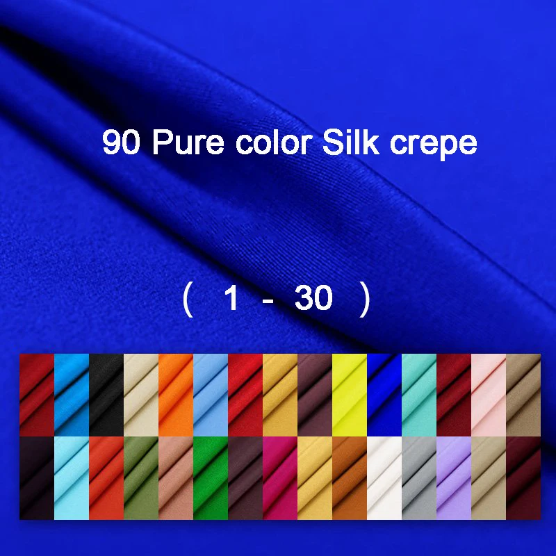 SISISILK Silk Fabric 100% Silk Mulberry Silk Solid Color Multicolor Width 114cm Plain Dyed Silk