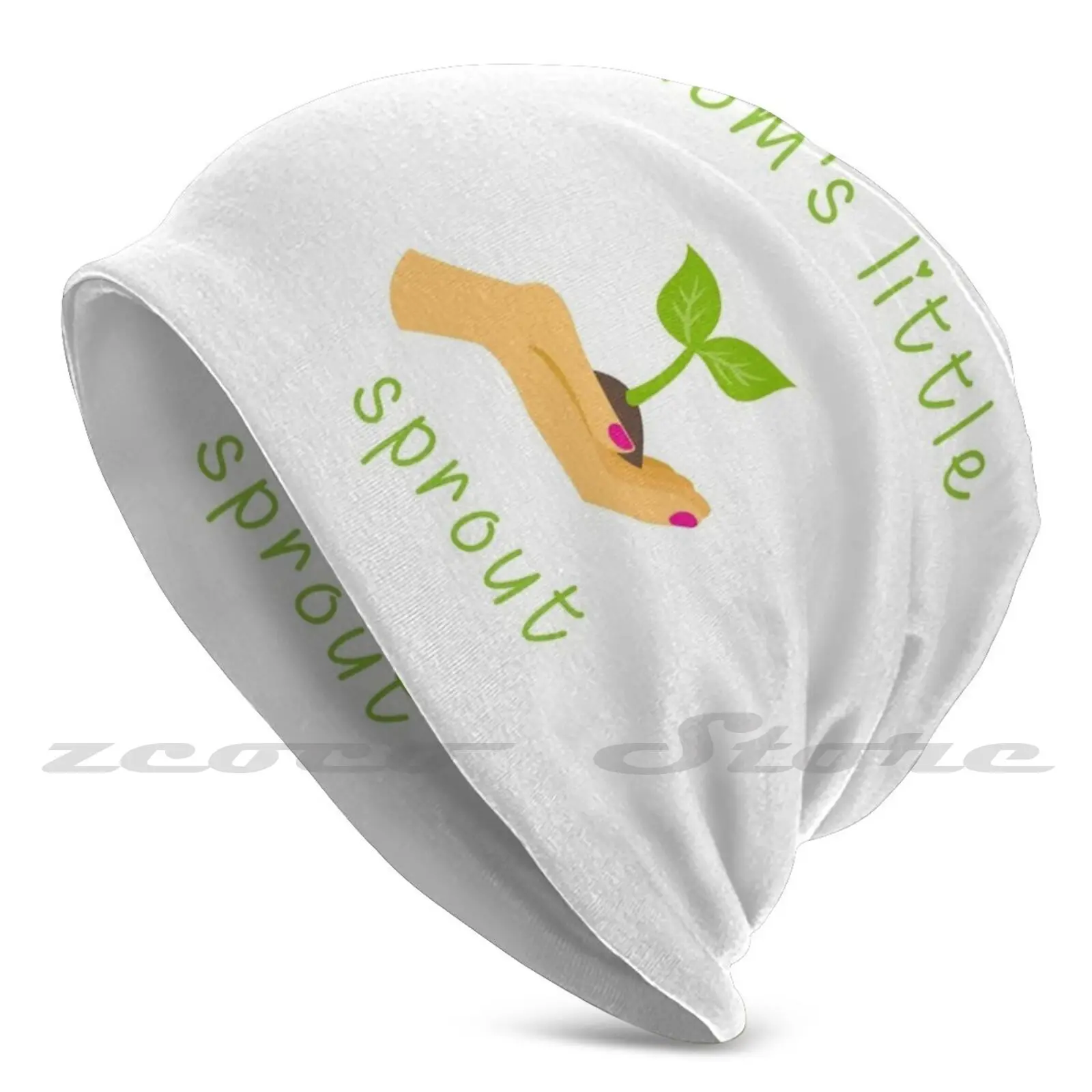 Mom'S Little Sprout Baby Knit Hat Hedging Cap Soft Elasticity Outdoor Sports Leisure Moms Little Sprout Funny Plant Mom Baby