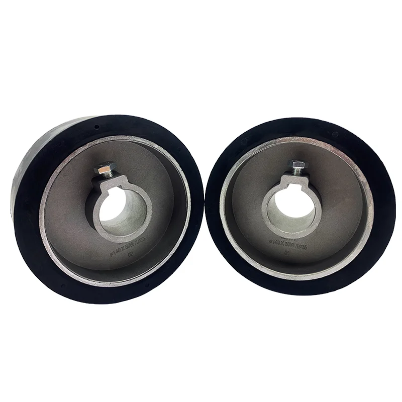 المطاط عجلة تغذية الأسطوانة للنجارة ، آلة استواء الخرسانة ، مادة ممتازة ، 4 Sider ، 140x35x50 مللي متر ، 1 قطعة