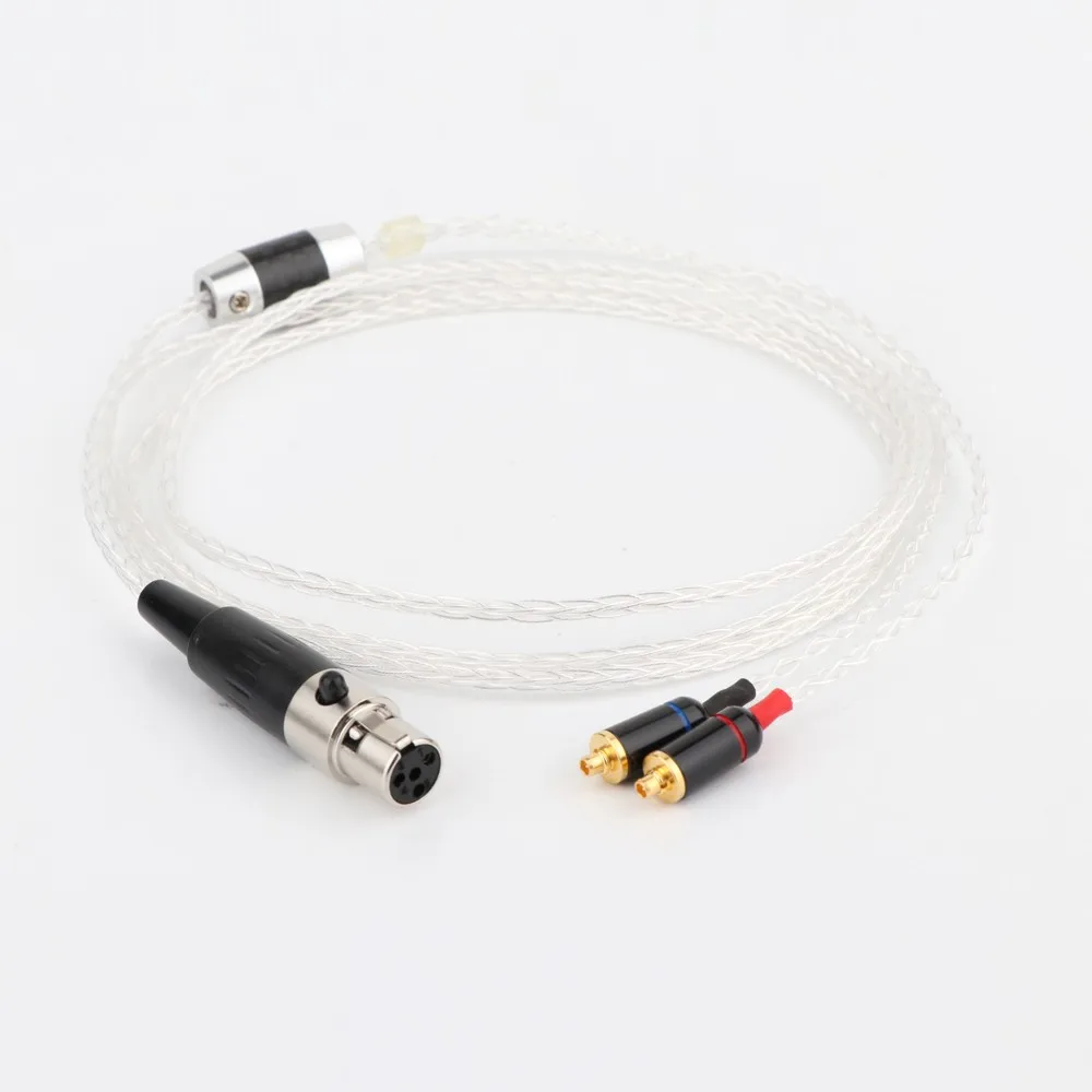 

Preffair 8Cores Silver Plated Upgraded cable with 4Pin mini xlr female plug to MMCX Female plug HIFI