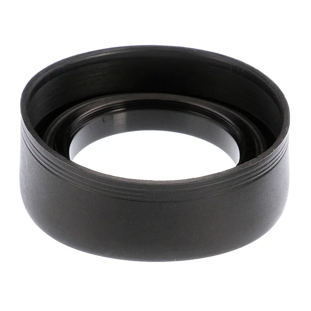55mm 3 in1 3-Stage Collapsible Rubber Lens Hood For Canon Nikon Sony DSLR Camera