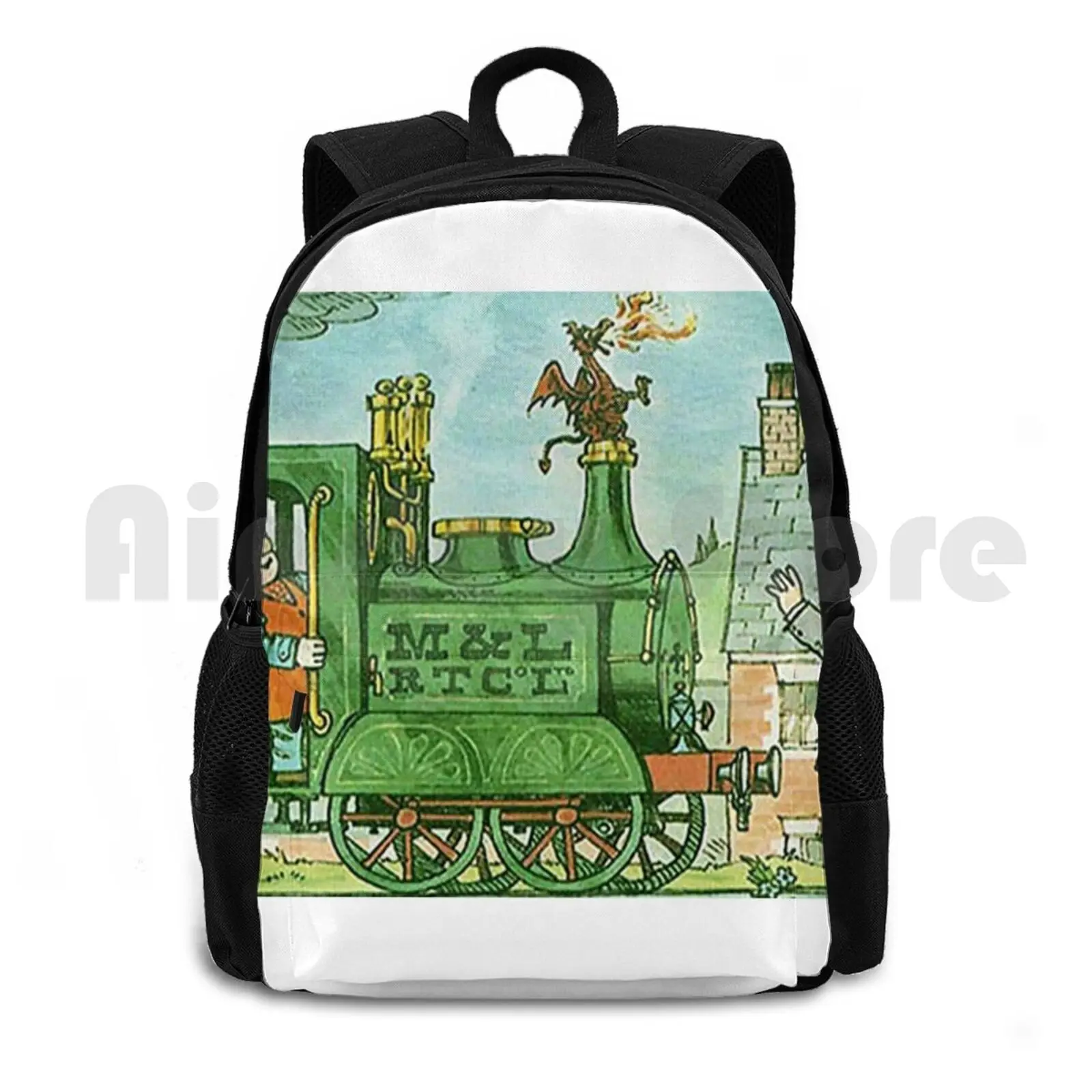 Ivor The Engine Outdoor Hiking Backpack Waterproof Camping Travel Vintage Ivor Engine Book Dvd Box Set Cardboard Cutout Phone