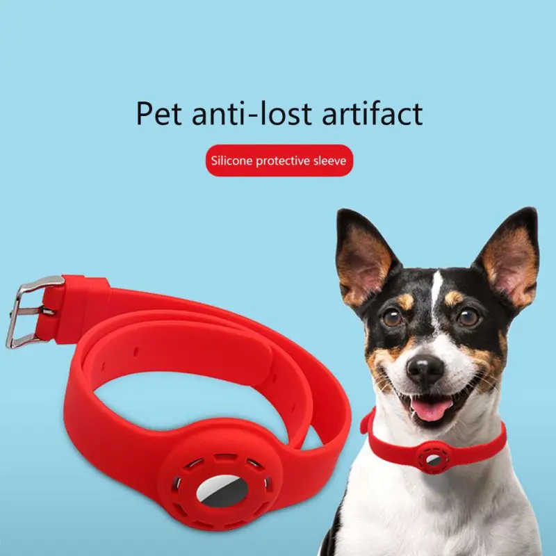 Pet Silicone Protective Case GPS Finder Dog Cat Collar Loop For Apple Airtags For Apple Locator Pet Tracker Anti-lost Device