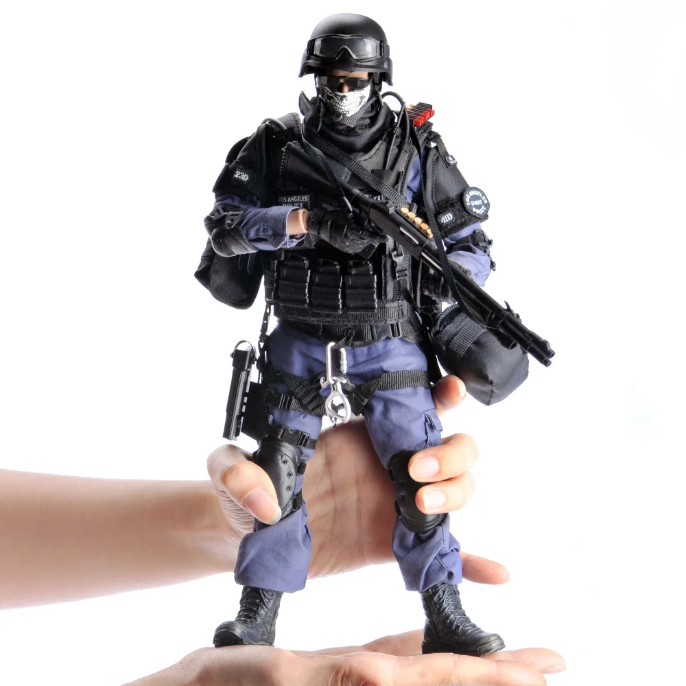 男の子のギフト1/6スケールswat兵士玩具フィギュア12 