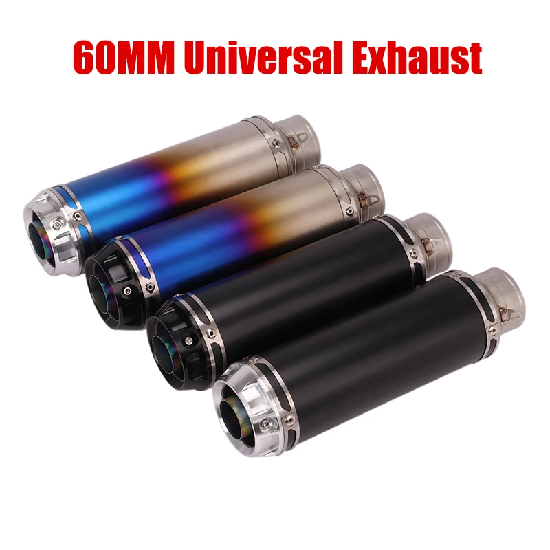 

Universal Motorcycle Exhaust System Muffler Pipe Exhaust Tips Removable Silencer DB Killer Slip On 60mm For Dirt Bike ATV