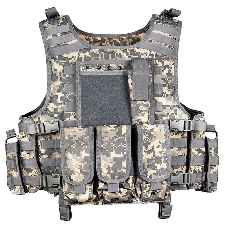 Tactical Military Amphibious Vest Hunting Buckle Vest Military Onboard Magazine Air Gun Paintball CS Protective Lightweight Vest