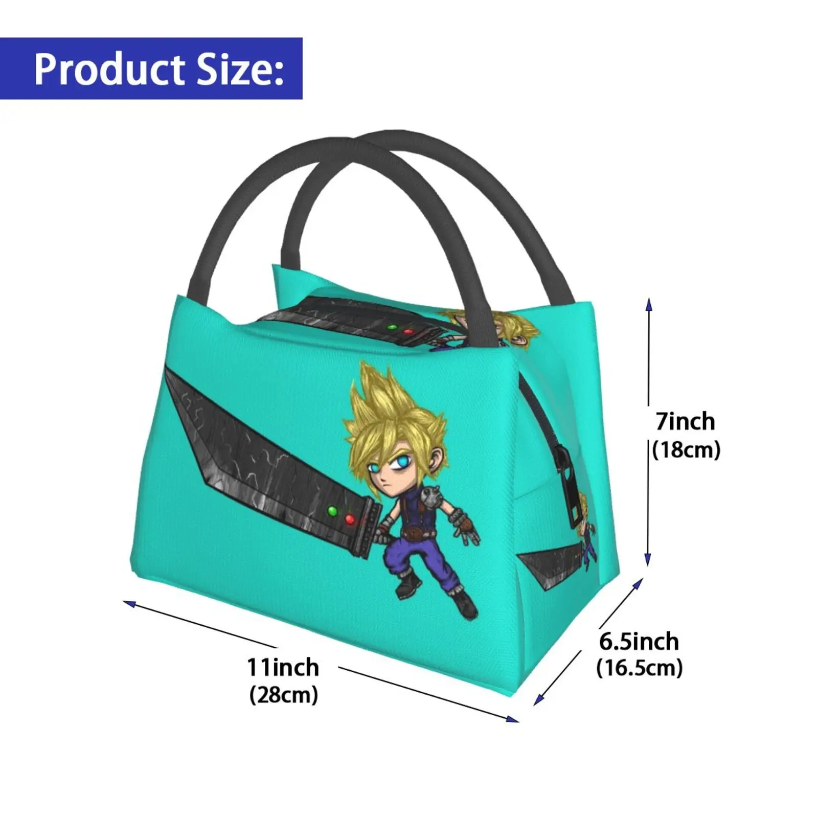 Portable Insulation Bag Cloud Strife Final Fantasy 7 Final Fantasy Final Fantasy Vii Cloud Strife