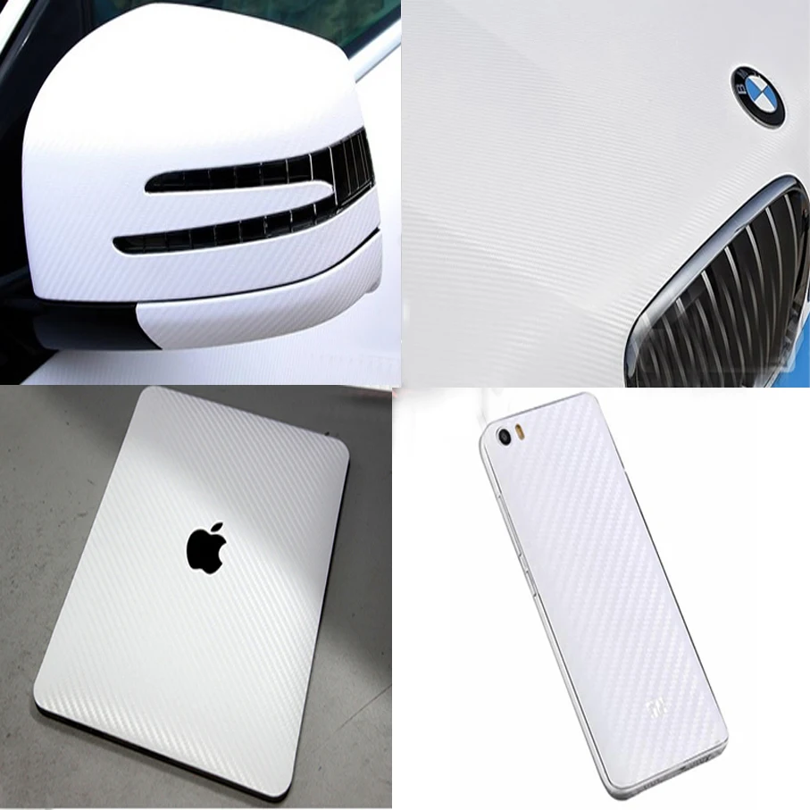 Various White Glossy matt Vinyl Wrap Film Gloss Car Wrapping Carbon Film Bubble Free Car Sticker Bike Phone Console Skin