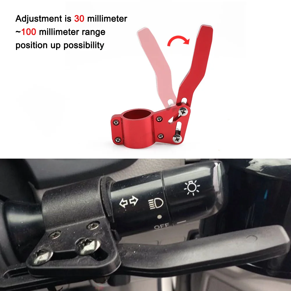 Universal Aluminium Car Styling Adjustment Steering Wheel Turn Rod Extension Turn Signal Lever Position Up Kit