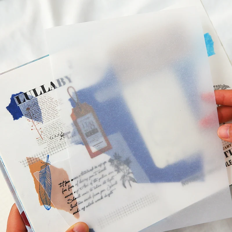 50pcs/pack A5 Translucent Paper Handmade DIY Scrapbooking Semi-transparent Copy Paper Hand Book Collage Material
