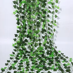 210cm Artificial Plants Fake Ivy Vines Silk Green Hanging Leaves Liana For Wall Home Decor Garden Wedding Decoration Outdoor New