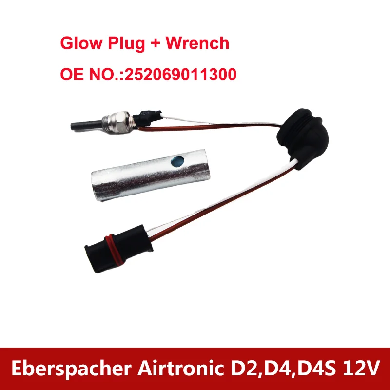 OEM NO. 252069011300 Eber epar 에어 디젤 주차 히터 64-80W 8V 글로우 플러그 + Eberspacher 12V Airtronic D2 D4 D4S 용 키