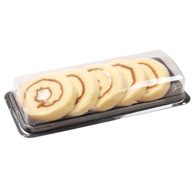 Swiss Roll Packing Cake Boxes, PP Sushi Cake Roll Wrapping Cases, Packing Tool Disposable Macorons Cookies Box Wrapper