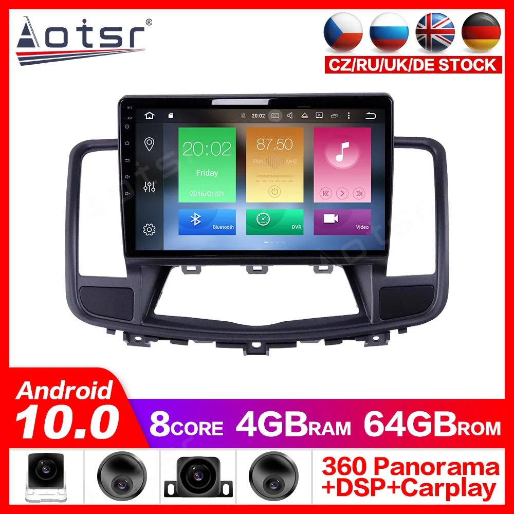 

Android 10.0 GPS Navigation DVD Radio Player for Nissan Teana J32 2008-2013 Video Player Stereo Headuint Built in Carplay dsp