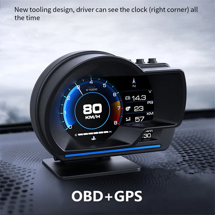 

Car Electronic Control Unit Adjustable Bracket Clear Fault Code Speedometer OBD2 Meter