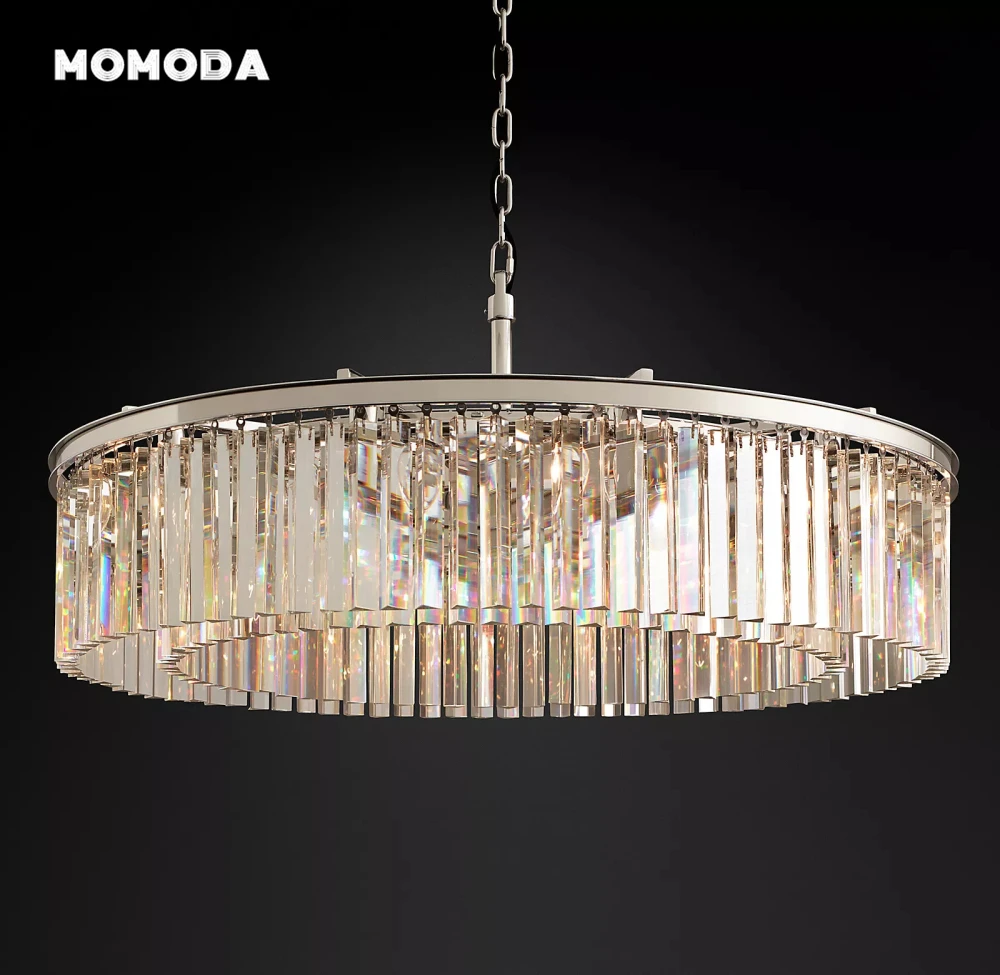Modern Crystal Chandeliers LED 1920s Odeon Round Chandelier Decoration Living Room Bedroom Dining Room Hanging Lamps Lustre image 3
