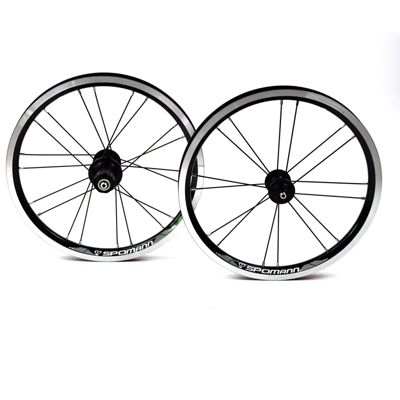 Bicycle wheelset 16 inch aluminum alloy bike wheel V brake variable speed folding bikes front 2 rear 4 Peilin wheel set 11 speed