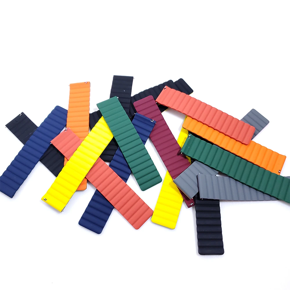 Pulseira magnética de silicone para ticwatch pro 3 2021 pulseira de relógio inteligente pulseiras de pulso para ticwatch gtx/e3 correa acessórios