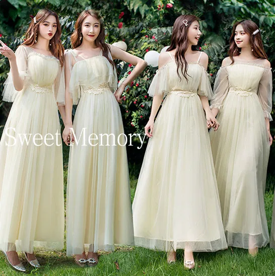 

O43 Grey Blue Pink Champagne Bridesmaid Dresses Elegant Women Wedding Guest Party Dress Long Graduation Formal Prom Gowns