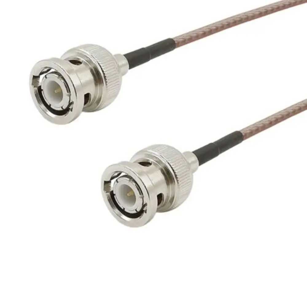 Bnc macho para bnc macho 50-ohm rg316 coaxial baixa perda jumper trança rf cabo 1pc