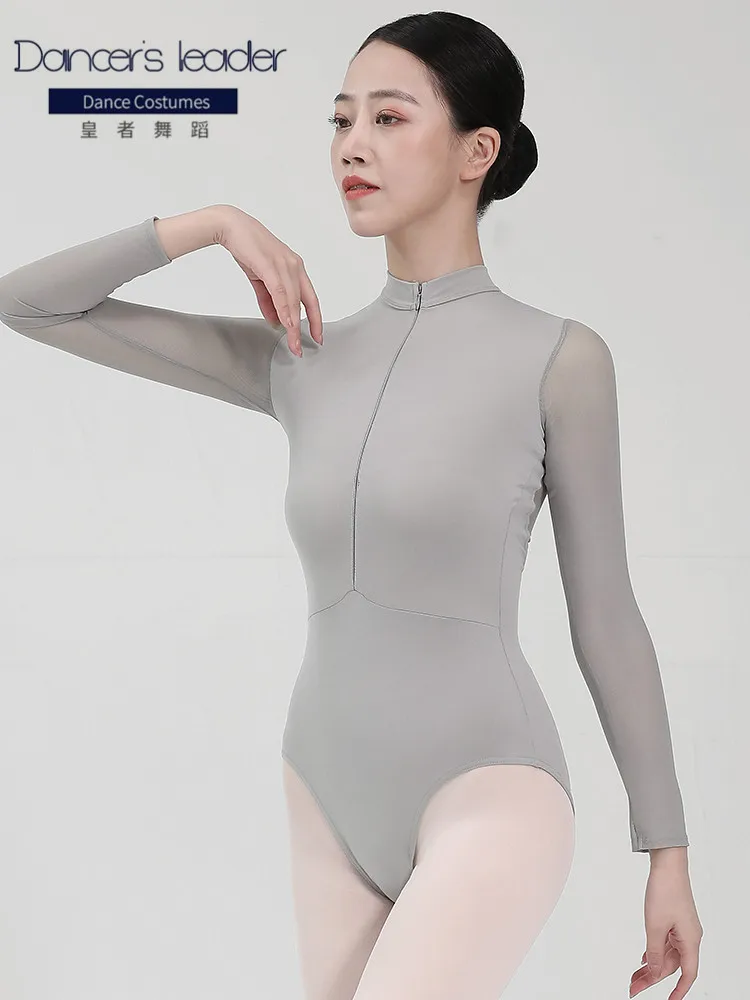 Ballet Leotards For Women's Exercise Suit Long Sleeve Embroidered Gymnastics Leotard Adult One-Piece Aerial Yoga Suit