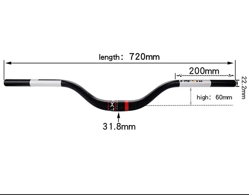 Alloy Bicycle Handlebars,FMFXTR-Aluminum , Durable Riser, Mountain Bike, Road Accessories, High Quality