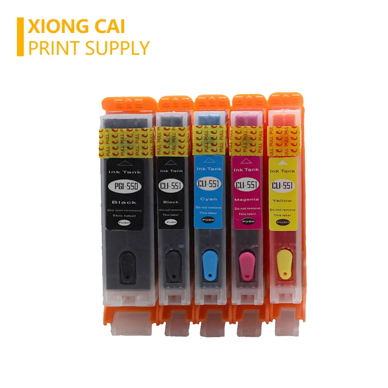 5pcs PGI 550 CLI 551 full Refillable ink Cartridge For Canon 550 IP7250 MG5450 MX925 MG5550 MG6450 MG5650 MG6650 pgi-550 cli-551