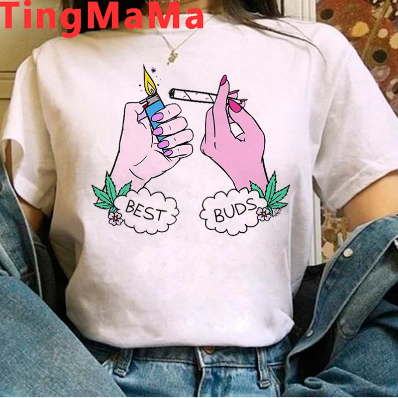 Hot Bong Weed Graphic Tees Men Kawaii Cartoon Harajuku Bong T-shirt Funny Weed T Shirt Unisex Fashion Summer Tops T-shirts Male