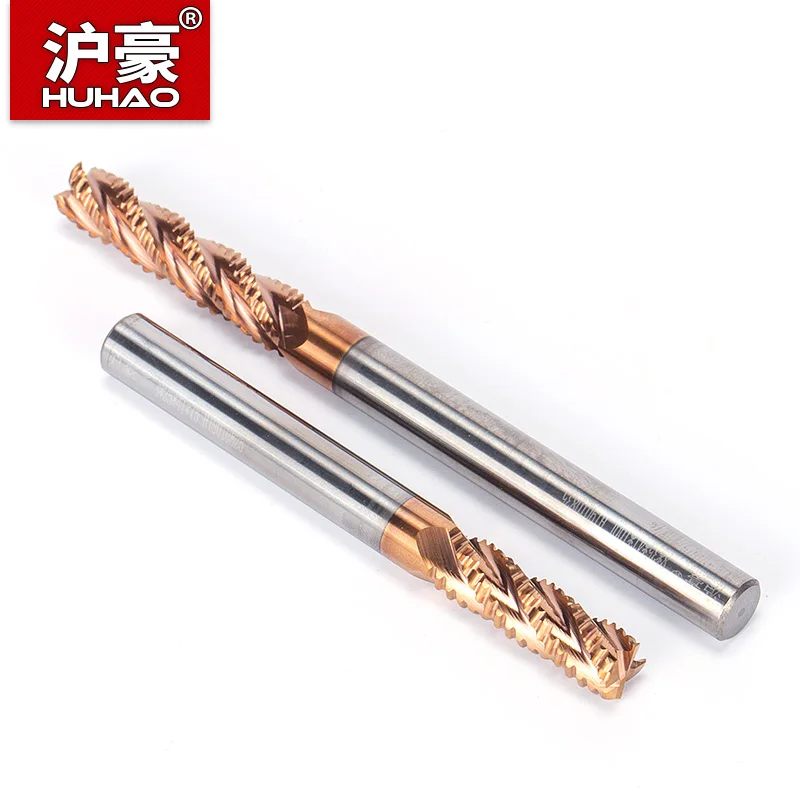 HUHAO Tungsten Steel 4 Flutes Milling Cutter Compression Bit Shank 4 to 20 mm Carbide End Mill CNC Router bits for Wood Tool