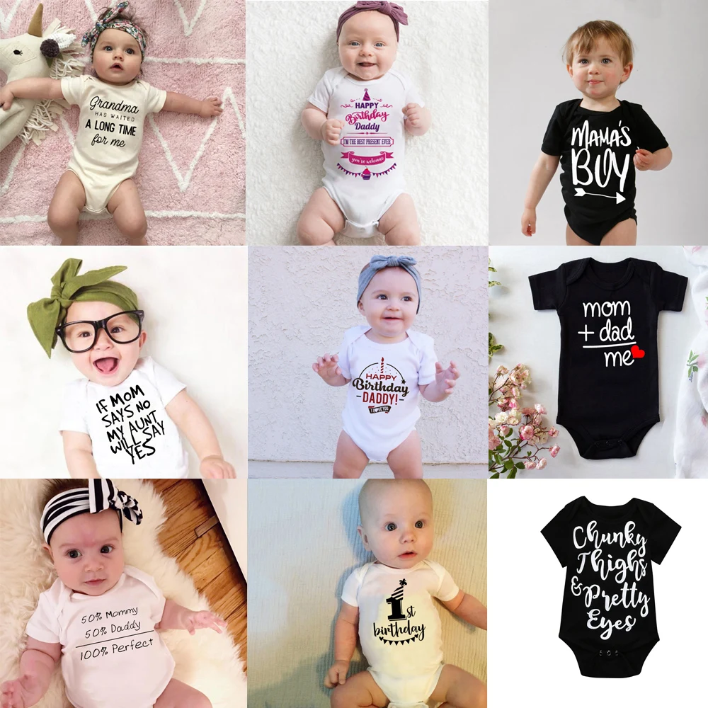 20 Designs Newborn Baby Bodysuit Summer Boys Girls Jumpsuit Letter Short Sleeve Clothes Infant Outfits 0-24M for Kids Gifts