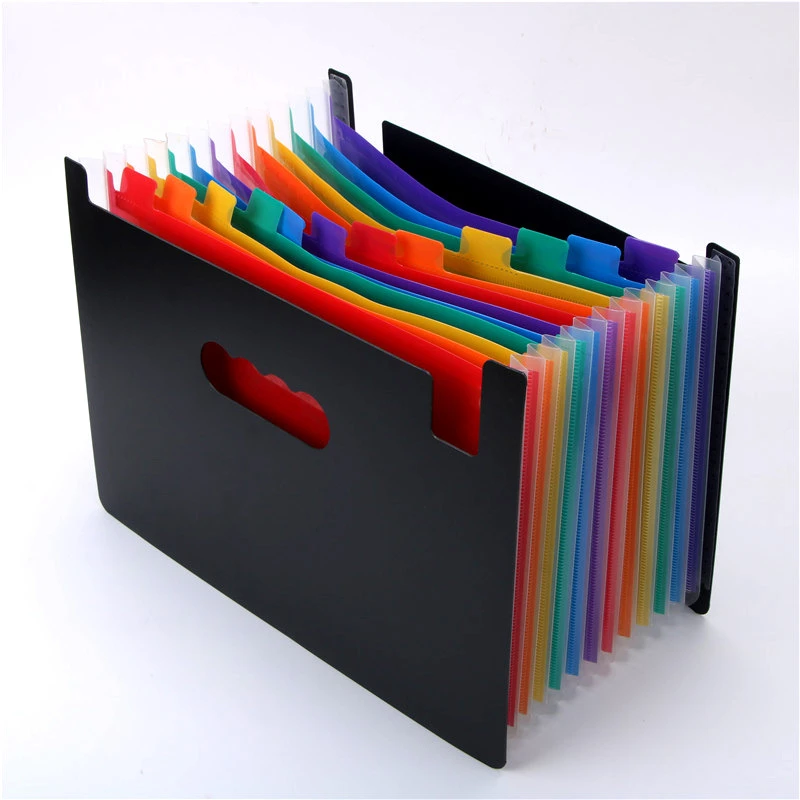 A4 Plastic Portable File Folder Extension Wallet Bill Receipt File Sorting Organizer Office Storage Bags Folders Filing Product