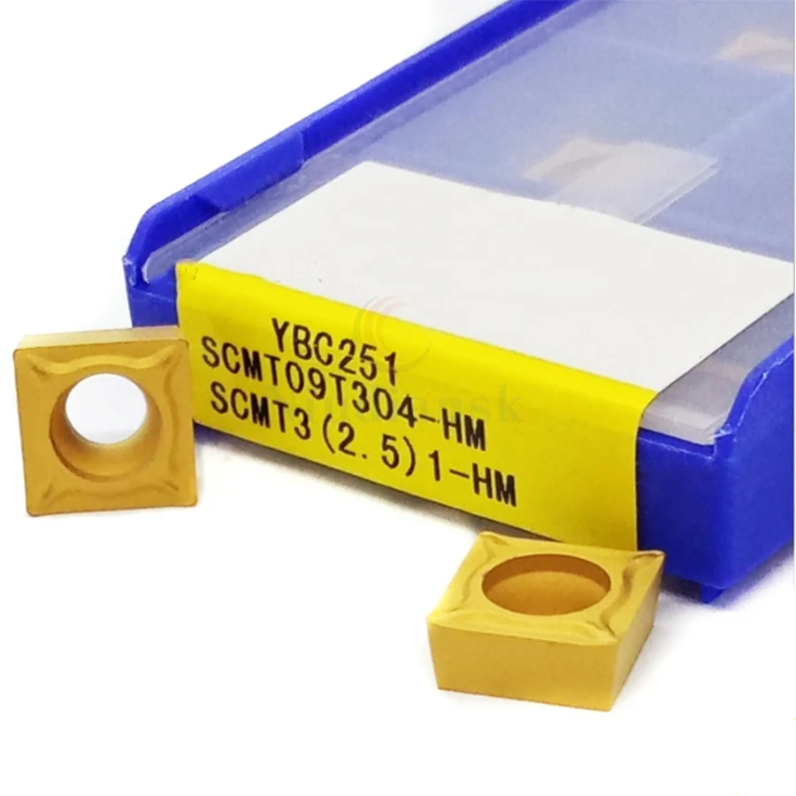 100% Originele SCMT09T304-HM/09T308-HM/SCMT120404-HM/120408-HM/120412-HM YBC251/YBC252 Carbide Cnc Draaibank Draaiwisselplaten