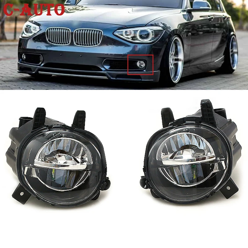 Car Front Bumper Driving Lamp LED Fog Light Fog For BMW F20 F22 F30 F35 LCI With LED Bulds 63177315559 63177315560 Car-styling