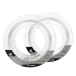 50M 100M 10-100LB 100% Fluorocarbon Fishing Line Strong Shock Leader Carbon Fiber Carp Fly Fishing Wire Cord Japan