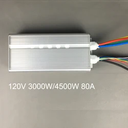 Ebike Controller 120V 3000W 4500W Brushless Hub Motor Controller 80A 36 Mosfet 120 Degree Phase For Electric Bike Car Motorcycle