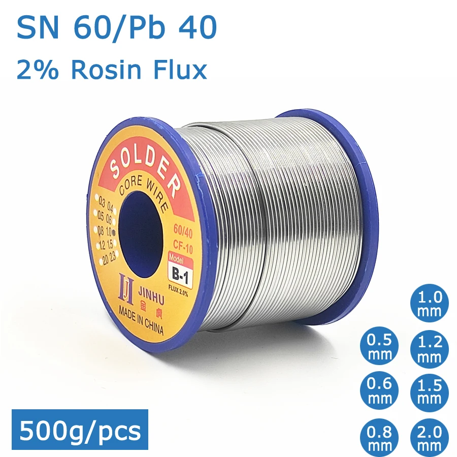 rosin core fio de solda para reparacao eletrica rosin flux tin lead repair ic 05 mm 06 mm 08 mm 10 mm 12 mm 15 mm 20 mm 500g 60 40 2 01