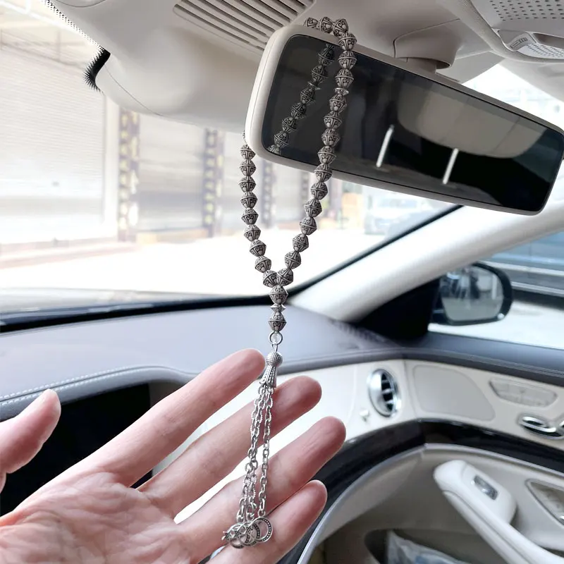 Islam Ottoman Turkish Prayer 33 beads crescent moon Car Pendant Hanging