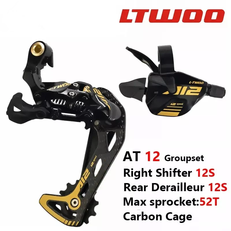 MTB 12s Gold Groupset Mountain Bike 12 Speed Shifter Lever Rear Derailleur 11-52T Cassette YBN Chain 1*12S Kit For Shimano SRAM