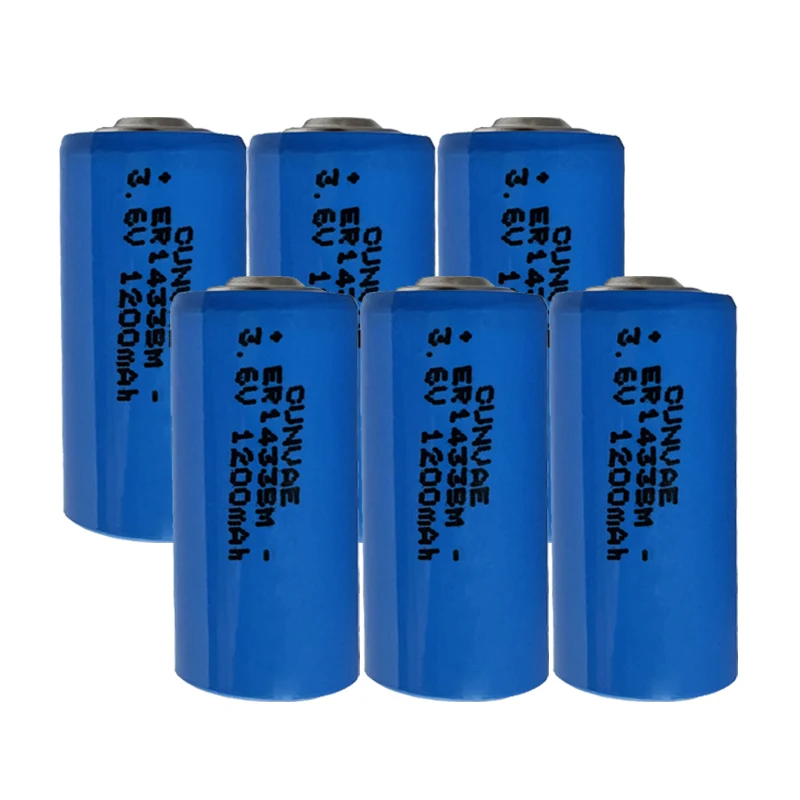 

6PCS 2/3AA Size ER14335M 14335 3.6V 1200mah Lithium Batteries High Magnification Li-ion Instrument Battery for Smart Meter