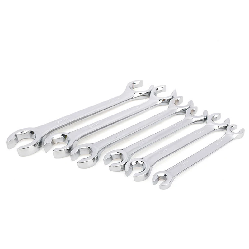 Imagem -02 - Tubo de Óleo Alargamento Porca Chave Inglesa Conjunto de Chaves Multiferramentas Polonês Completo Alto Torque Mão Ferramenta Chave de Freio para Reparo do Carro 6pc621 mm